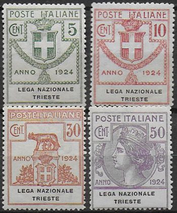 1924 Italia Parastatali Lega Trieste 4v. MNH Sassone n. 42/45