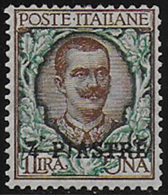 1908 Costantinopoli 4p su 1 Lira MNH Sassone n. 13cbd