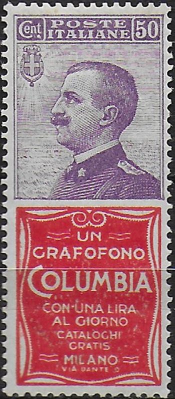 1924-25 Italia Pubblicitari 50c. Columbia bc MNH Sassone n. 11