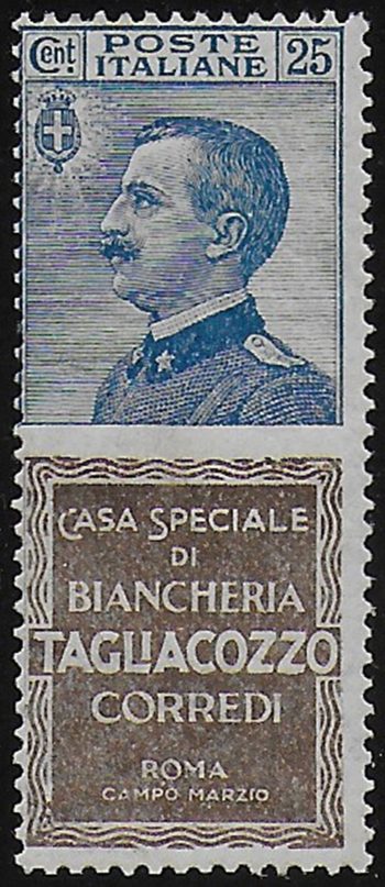 1924-25 Italia Pubblicitari 25c. Tagliacozzo MNH Sassone n. 8