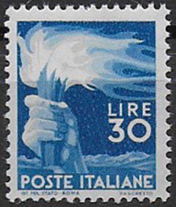 1947 Italia Lire 30 Democratica MNH Sass n. 563