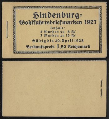 1927 Germania Reich Libretto MNH Michel n. 24