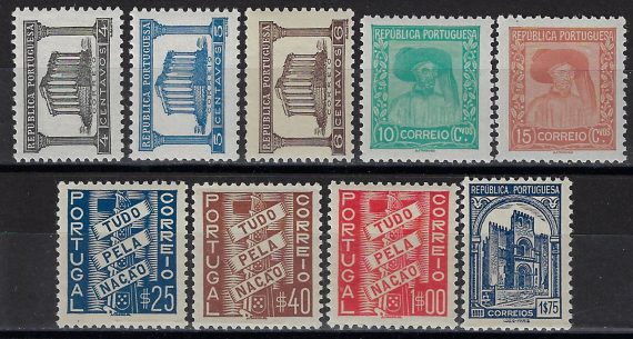 1935-36 Portogallo 9v. MNH Unif n. 576/84