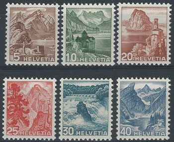 1948 Svizzera Paesaggi 6v. MNH Unificato n. 461/66