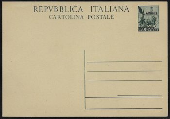 1952 Trieste A Lire 20 C16A Fil. cartolina postale