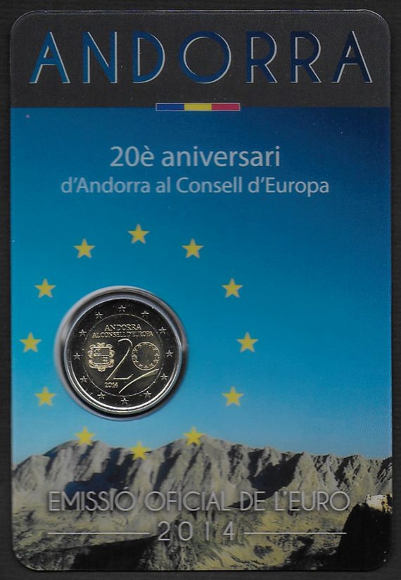 2014 Andorra € 2,00 Consiglio d'Europa FDC