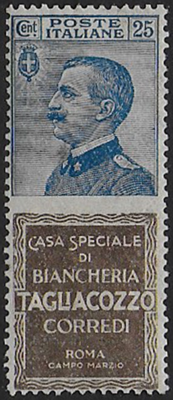 1924-25 Italia Pubblicitari 25c. Tagliacozzo bc MNH Sassone n. 8