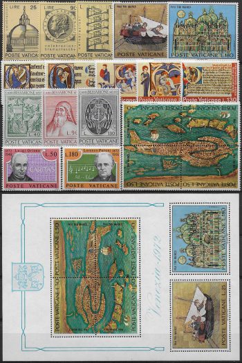 1972 Vaticano complete year 19v+1MS MNH