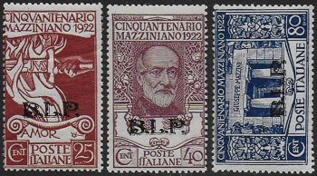 1922 Italia Mazzini BLP II tipo 3v. MNH Sassone n. 26/28