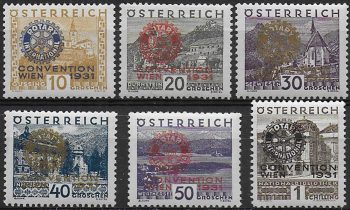1931 Austria Rotary 6v. MNH Unificato n. 398A/98F