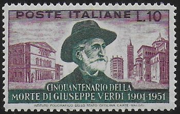 1951 Italia Lire 10 Verdi lineare MNH Sass n. 677A