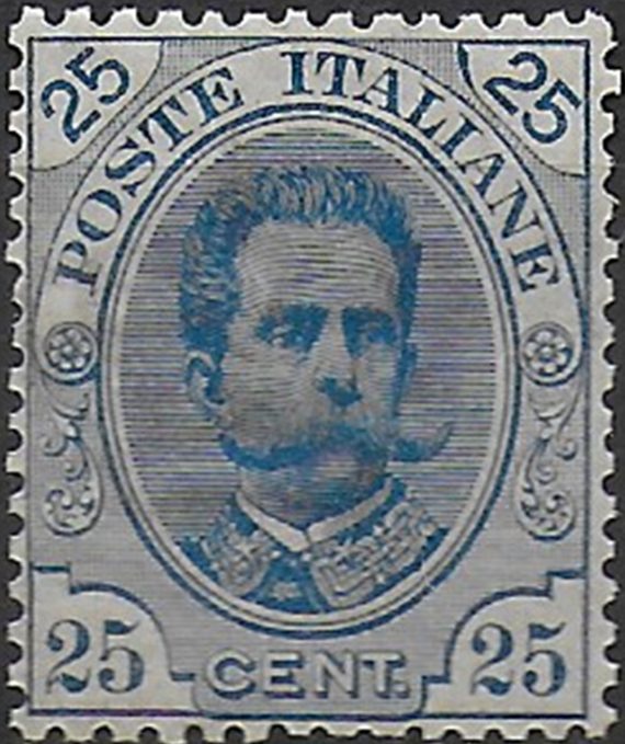 1893 Italia Umberto I 25c. azzurro bc MNH Sassone n. 62