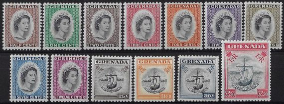 1953-59 Grenada Elisabetta II 13v. MNH SG n. 192/204