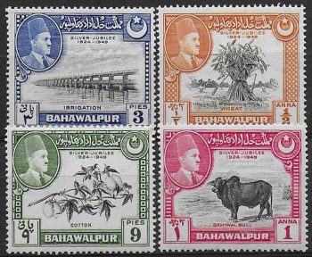 1949 Bahawalpur Silver Jubilee 4v. MNH SG. n. 39/42