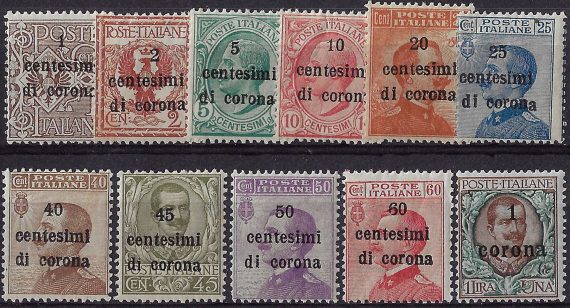 1919 Trento e Trieste ordinaria 11v. MNH Sassone n. 1/11