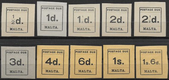 1925 Malta segnatasse 10v ND MNH SG n. D1/10