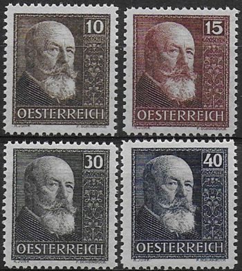 1928 Austria Hainisch 4v. MNH Unificato n. 374/77