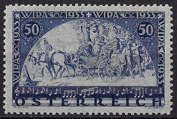 1933 Austria WIPA carta fili di seta MNH Unificato n. 430A