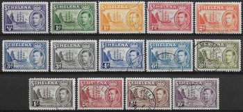 1938-44 St Helena cancelled 14v. MNH SG n. 131/40