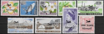 1966 Cook Islands Airmail 9v. MNH SG n. 185/93