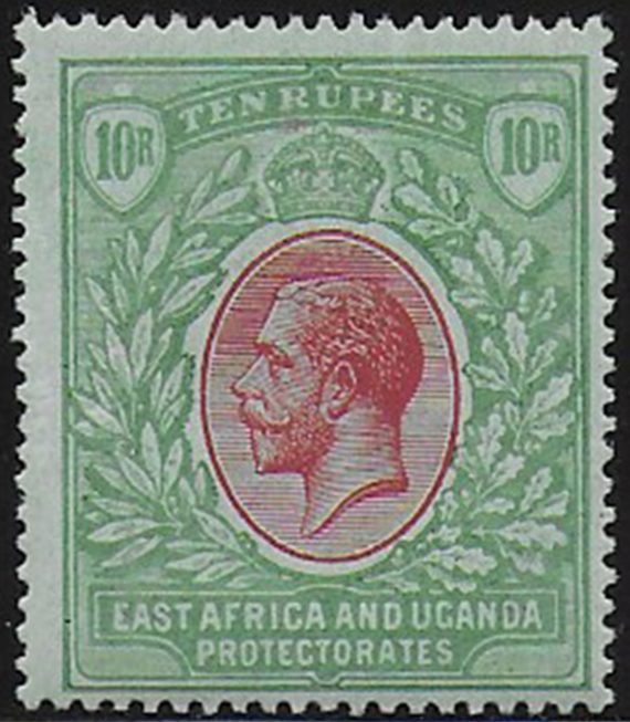 1912 East Africa Giorgio V 10r. red and green MNH SG n. 58