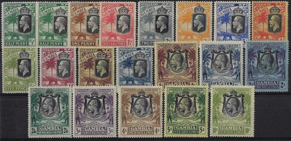 1922-29 Gambia Giorgio V 20v. MH SG n. 122/42