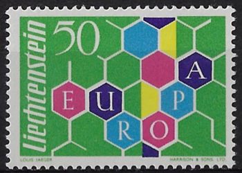 1960 Liechtenstein Europa II tiratura MNH Unif n. 355A