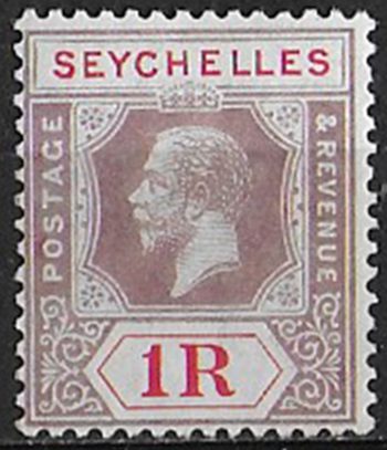 1921 Seychelles Giorgio V 1r. MNH SG n. 119