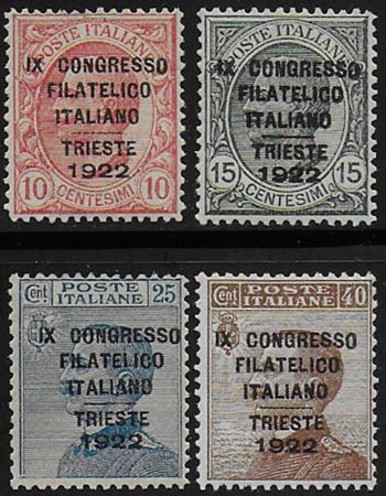 1922 Italia Congresso Filatelico 4v. bc MNH Sassone n. 123/26