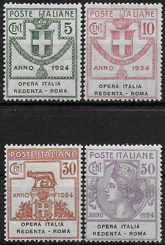 1924 Italia Parastatali Opera Redenta 4v. MNH Sassone n. 46/49