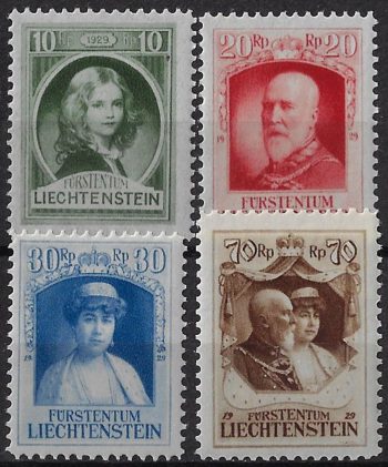 1929 Liechtenstein 4v. MNH Unificato n. 90/93