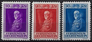 1933 Liechtenstein 3v. MNH Unif n. 114/16