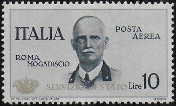 1934 Italia Air Service Coroncina Lire 10 MNH Sassone n. 2