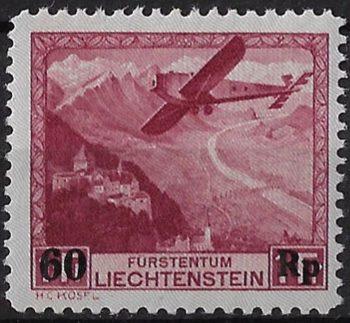 1935 Liechtenstein Aereo 1v. MNH Unif. A n. 14