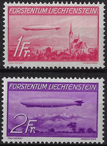 1936 Liechtenstein 2v. MNH Unif A n. 15/16