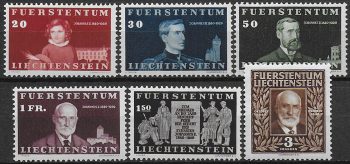 1940 Liechtenstein 6v. MNH Unif n. 161/66