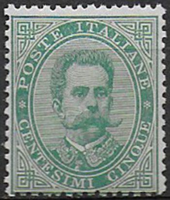 1879 Italia Umberto I 5c. verde MNH Sassone n. 37