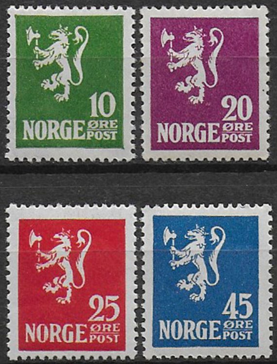 1922-24 Norvegia 4v. MNH Unificato n. 97/100