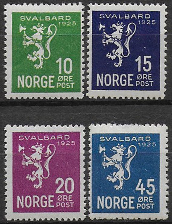 1925 Norvegia Svalbard 4v. MNH Unificato  n. 108/11