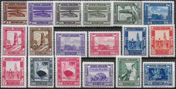 1932 Somalia Pittorica d. 12 MNH Sassone n. 167/84