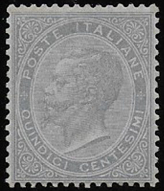 1863 Italia VE II 15c. celeste Londra MNH Sassone n. L18