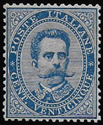 1879 Italia Umberto I 25c. scuro sup MNH Sassone n. 40a