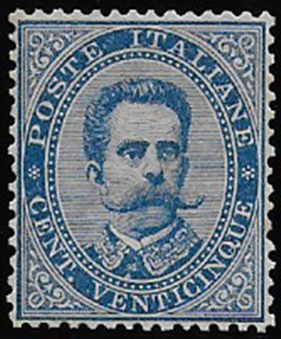 1879 Italia Umberto I 25c. scuro sup MNH Sassone n. 40a