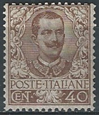 1901 Italia VE III 40c. bruno MNH Sassone n. 74