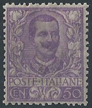 1901 Italia VE III 50c. malva bc MNH Sassone n. 76