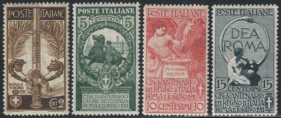 1911 Italia Unità d'Italia 4v. sup MNH Sassone n. 92/95