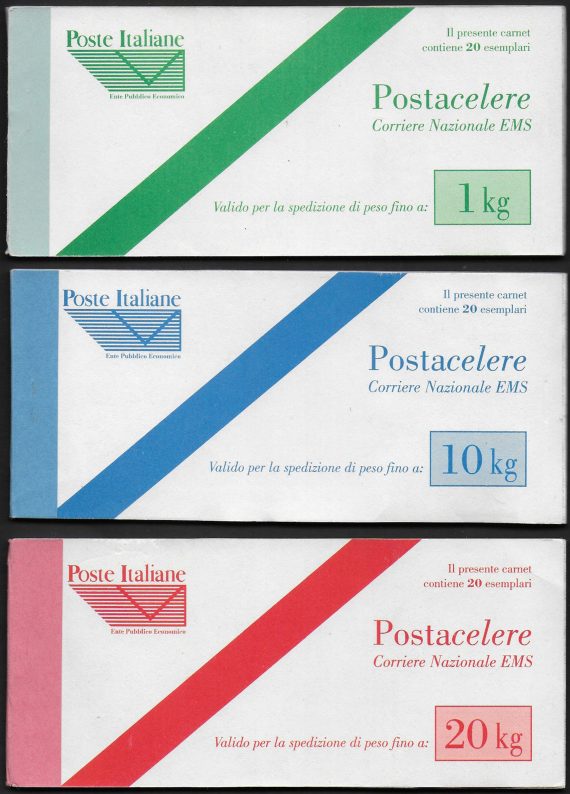 1997-98 Italia Postacelere 12 Libretti MNH Sass n. L1/9a