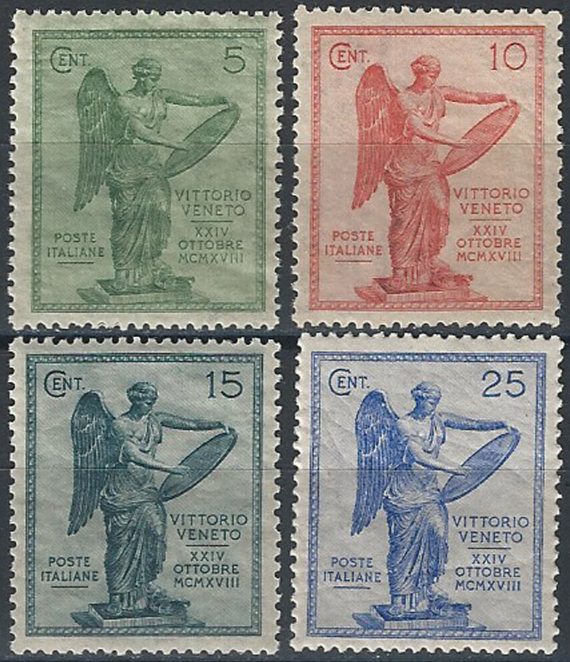 1921 Italia Vittoria 4v. bc MNH Sassone n. 119/22