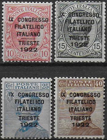 1922 Italia Congresso Filatelico 4v. MNH Sassone n. 123/26