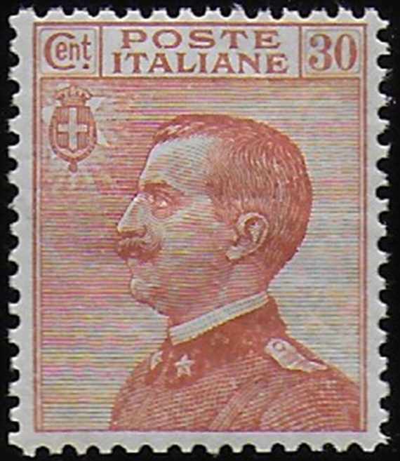 1922 Italia VE III 30c. orange brown bc MNH Sassone n. 127